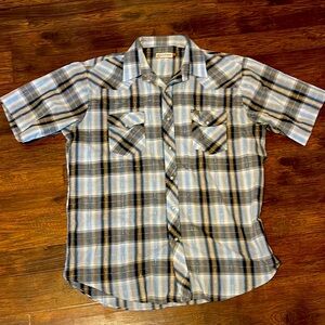 Plaid Short Sleeve Men's Shirt